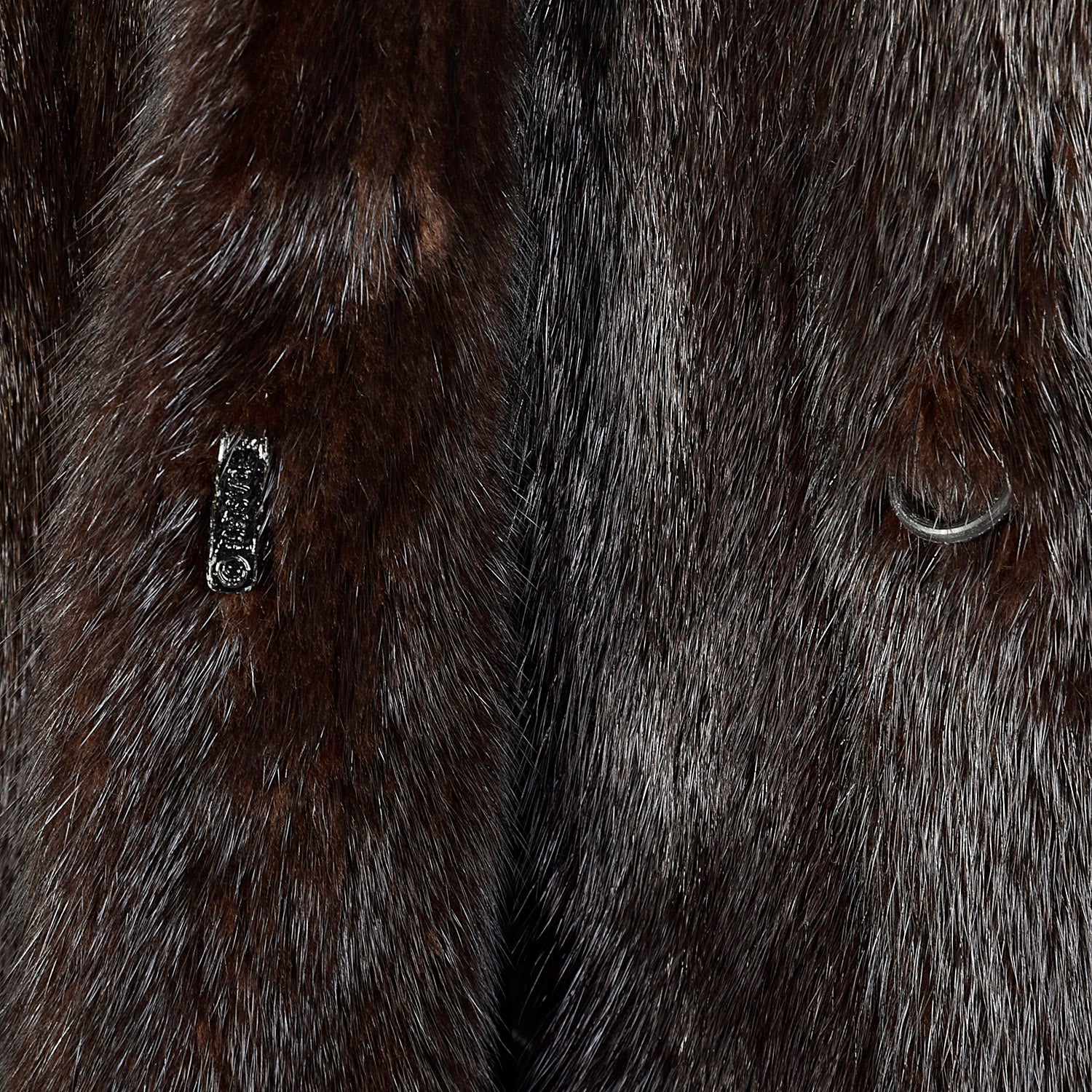 XL Brown Full Length Mink Fur Coat
