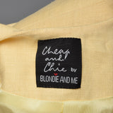 1990s Moschino Cheap & Chic Yellow Linen Skirt Suit