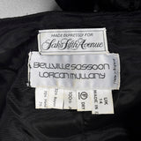1980s Belleville  Sassoon Off Shoulder Black Cocktail Dress