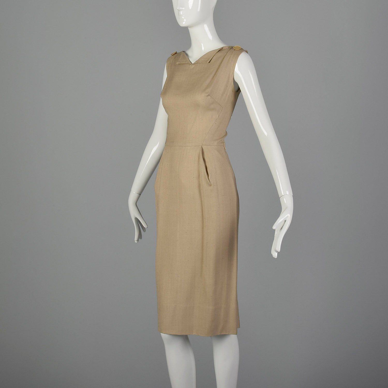 Small 1960s Bonwit Teller Twill Day Dress