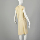 Medium 1960s Dress Suzy Perette Cream Wool Silk Sack Dress