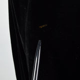1940s Asymmetric Black Silk Velvet Dress
