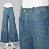 1970s Bell Bottom Jeans with Front Pockets