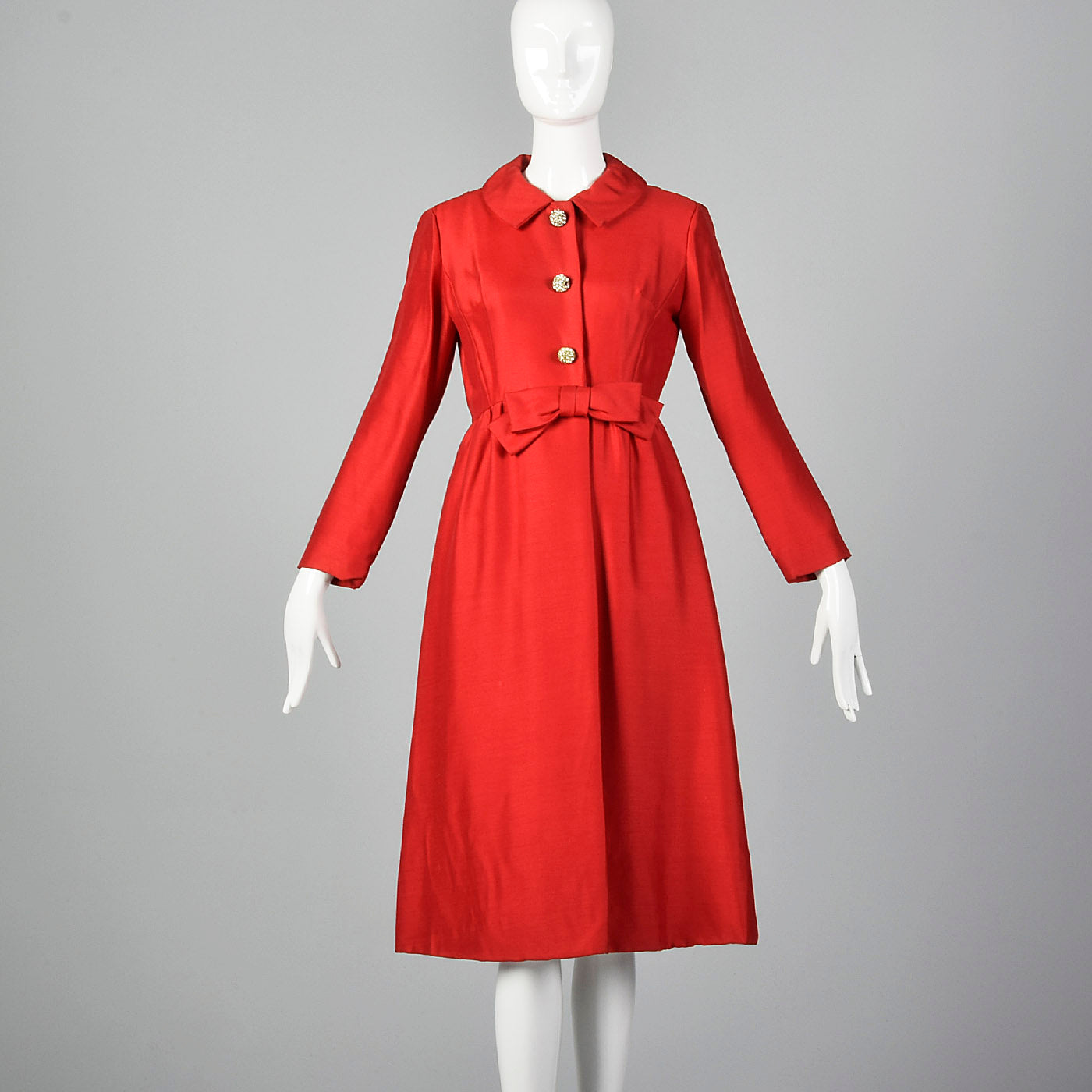 1950s Red Coat Dress
