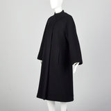 Medium 1980s Black Swing Coat