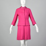 1960s Matthews Hot Pink Skirt Suit