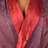 1940s Mens Rayon Robe with Art Deco Pattern