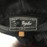 Medium Battaglia 1980s Reversible Black Leather Jacket