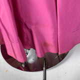 1940s Pink Taffeta Gown with Velvet Applique