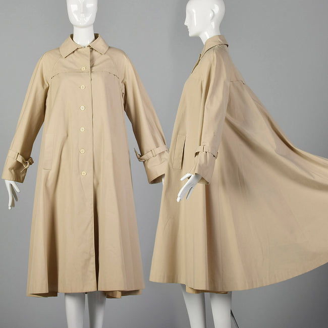 OSFM Diane Von Furstenberg 1970s Tan Trench Coat