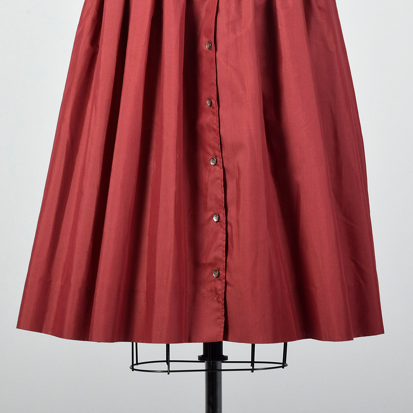 1960s Burgundy Shirt Dress