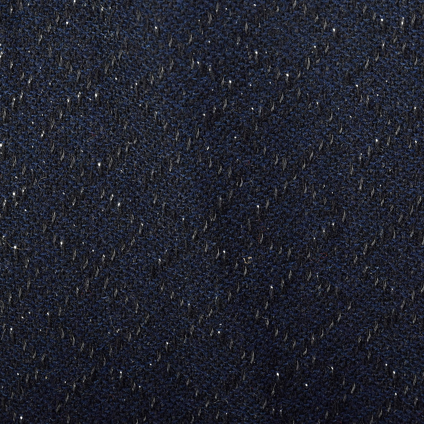 1950s Navy Blue Dress with Silver Glitter Textile