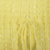 1960s Sheer Yellow Crochet Dress