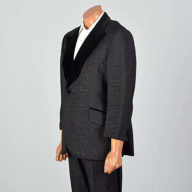 42R 1970s Mens TuxedoTwo Piece Single Button