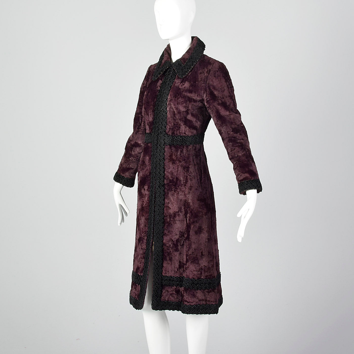 1970s Burgundy Winter Coat