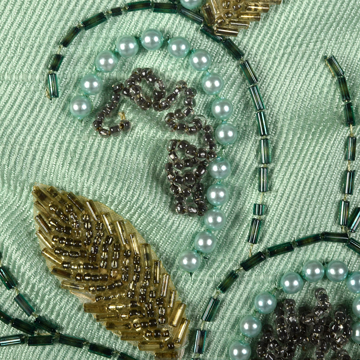 1960s Green Silk Dress with Faux Two-Piece Look