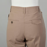 Brunello Cucinelli Khaki Capri Pants Tapered Leg Designer