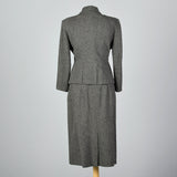 1950s Classic Gray Tweed Skirt Suit