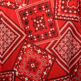 1960s Red Bandana Print Dress