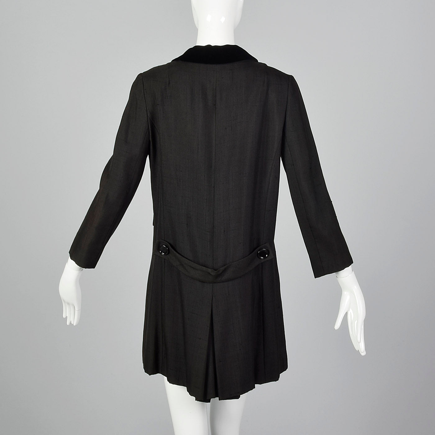 1960s Black Top Coat Style Jacket