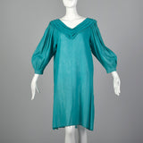 1980s Byblos Teal Tunic Dress