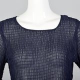 1930s Sheer Navy Blue Dress