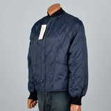 Large 1960s Navy Quilted Lightweight Jacket