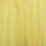 Medium 1950s Lemon Yellow Semi-Sheer Cummerbund Evening Party Prom Dress