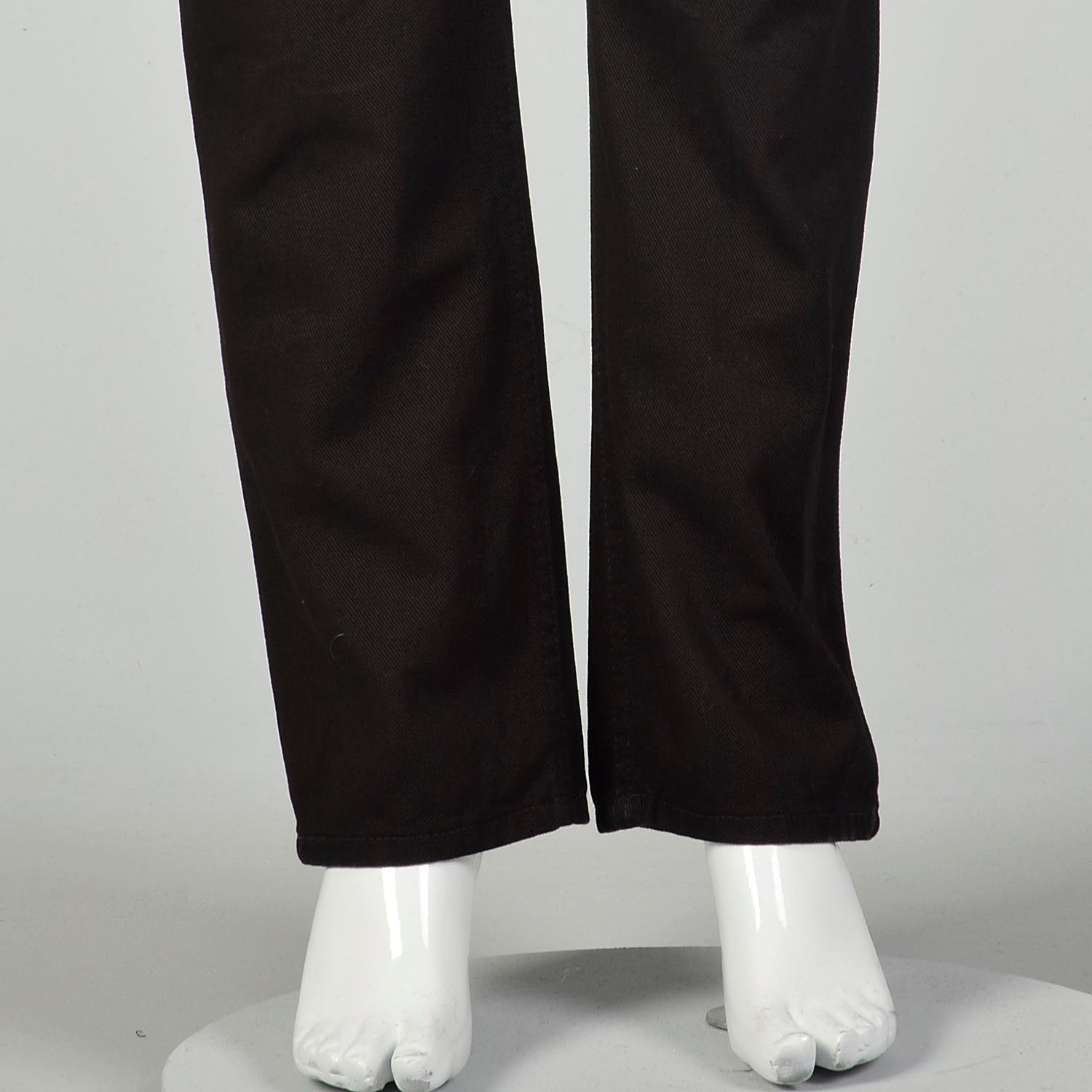 Small Helmut Lang Spring 2003 Black Jeans White Applique Designer Cotton Pants