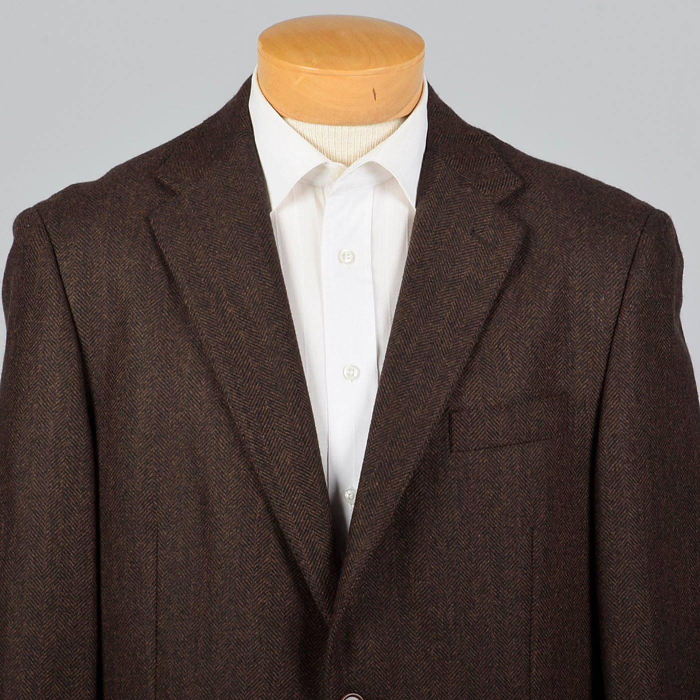 2000s Mens Cashmere Blend Jacket in Brown