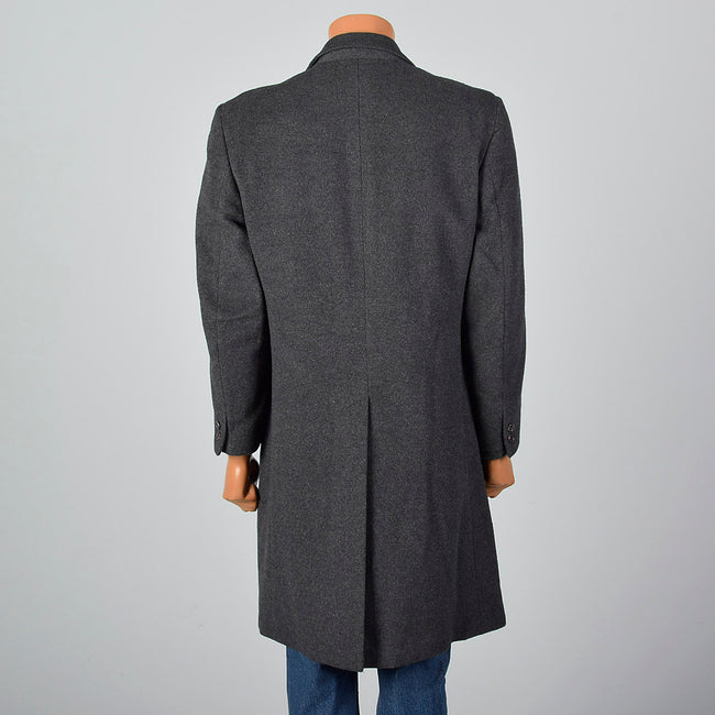 1970s Mens Gray Mongolian Cashmere Coat