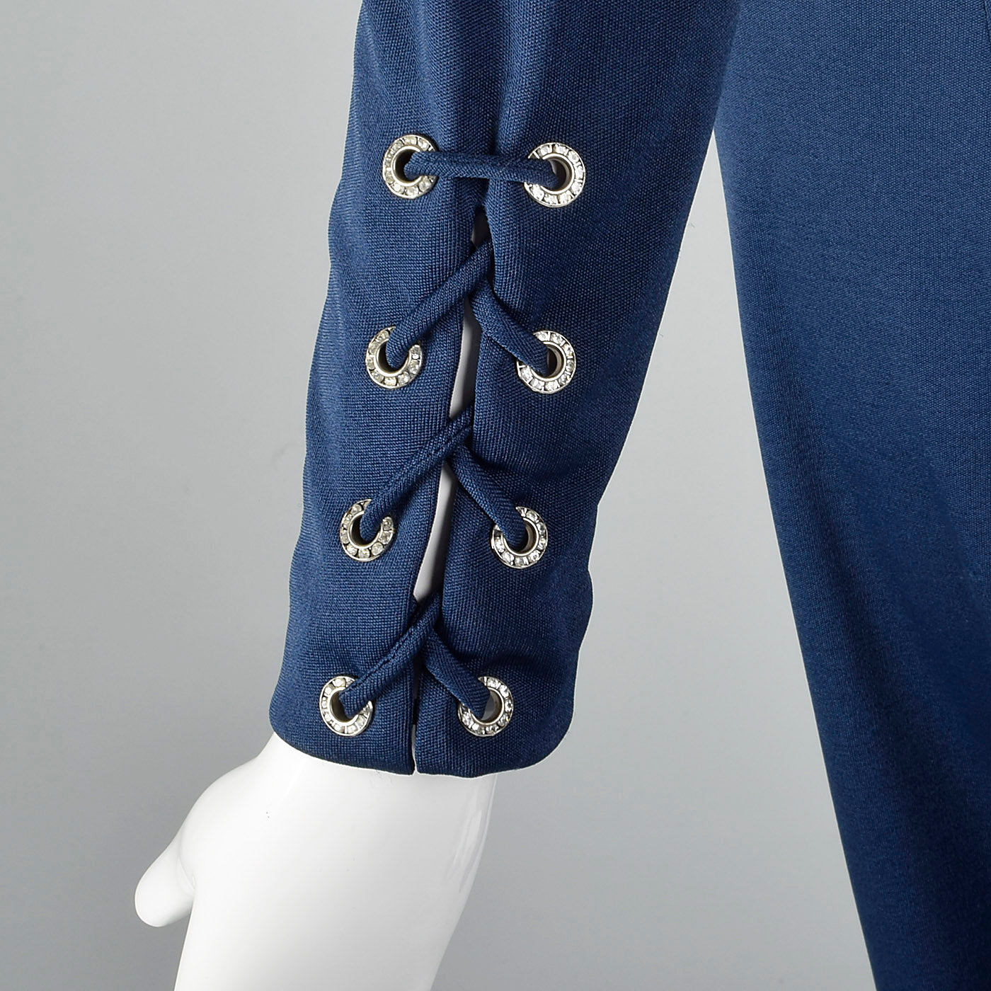 1970s Mignon Dress with a Corset Laced Bodice