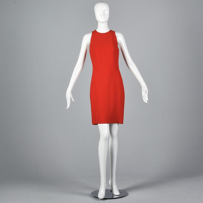 1990s Iconic Gianni Versace Couture Bright Red Mini Dress