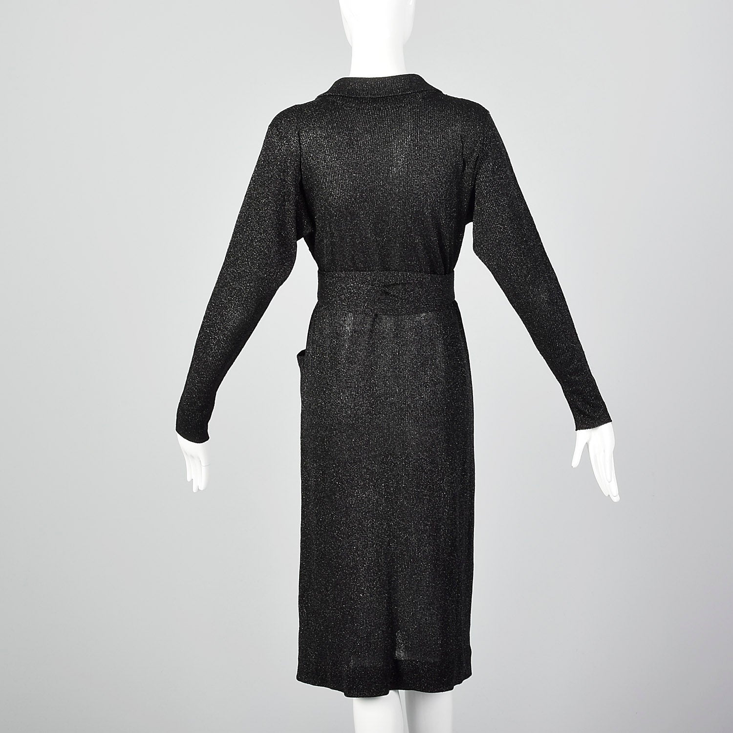 Large 1970s Black Lurex Knit Dress – Style & Salvage