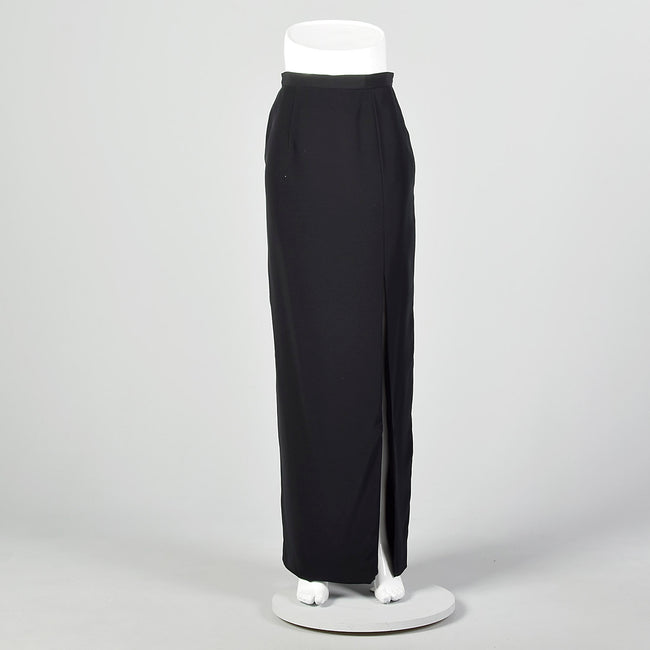 Oleg Cassini Black Tie Long Formal Pencil Skirt