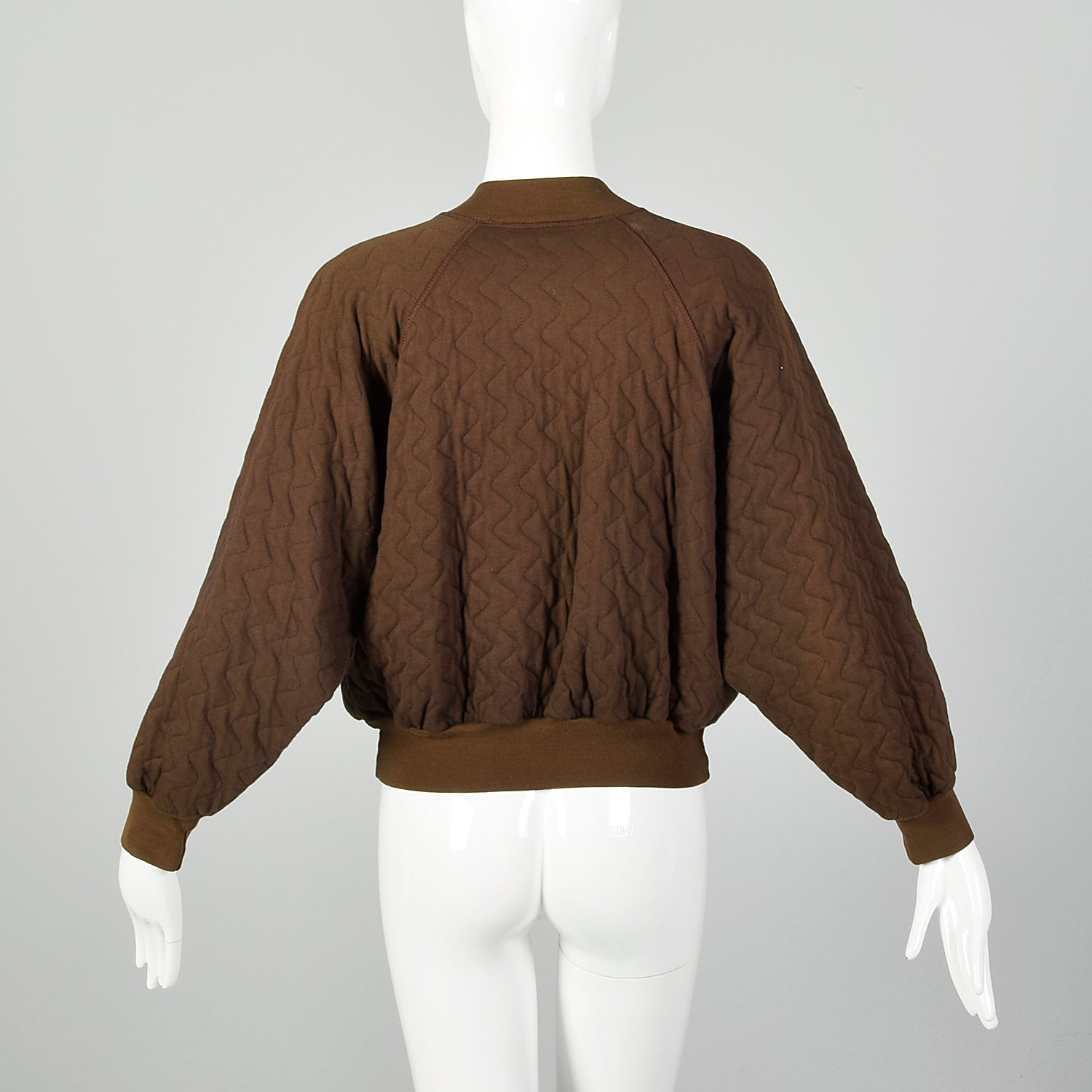 XL Sonia Rykiel 1990s Brown Quilted Bomber Jacket
