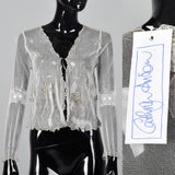 2000s Deadstock Embroidered Floral Cardigan