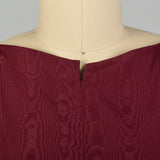 XS 1940s Burgundy Red Dress