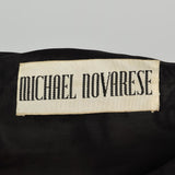 1990s Michael Novarese Abstract Beaded Formal Dress