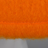 1960s Pierre Cardin Space Age Mod Orange Mohair and Black Vinyl Mini Skirt