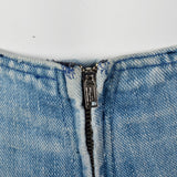 1970s Bell Bottom Cotton Denim Zip Front jeans