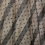 XS 1950s Black Strapless Striped Polka Dot Fit & Flare Cummerbund Party Prom Dress
