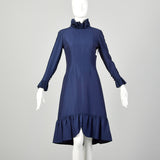 Small 1960s Dress Modest Ruffle Long Sleeve Avant Garde Theatre Costume As-Is