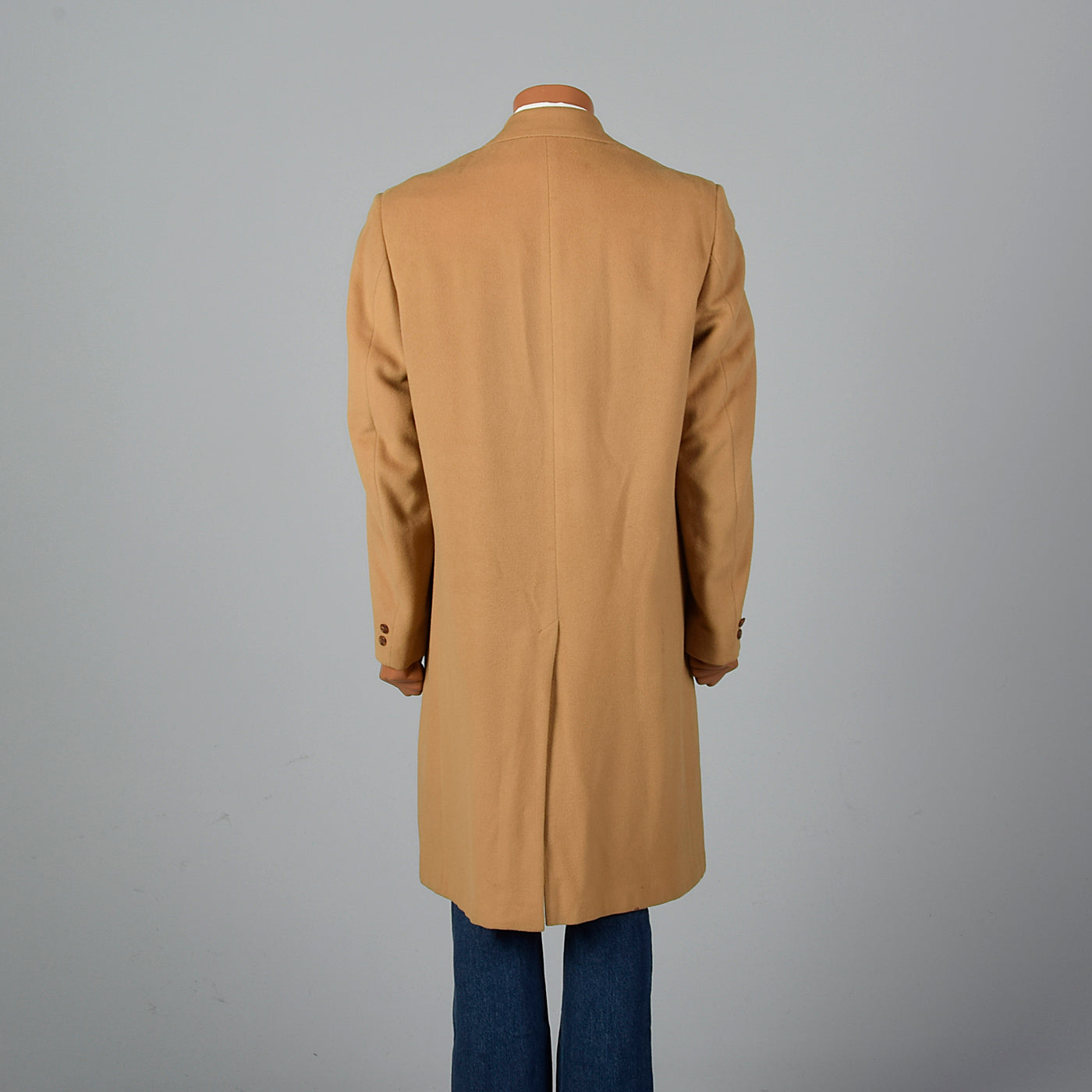 1970s Mens Dhalishan Cashmere Tan Coat