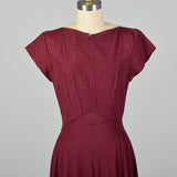 XS 1940s Burgundy Red Dress