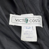 1980s Victor Costa Black Halter Dress