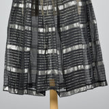 1950s Sheer Black and Silver Dress