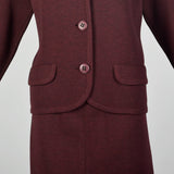 Large 1960s Dark Red Skirt Suit