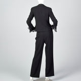 2000s Escada Couture Black Wool Crepe Pant Suit