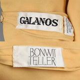 Large 1970s Galanos Bonwit Teller Silk Chiffon Dress